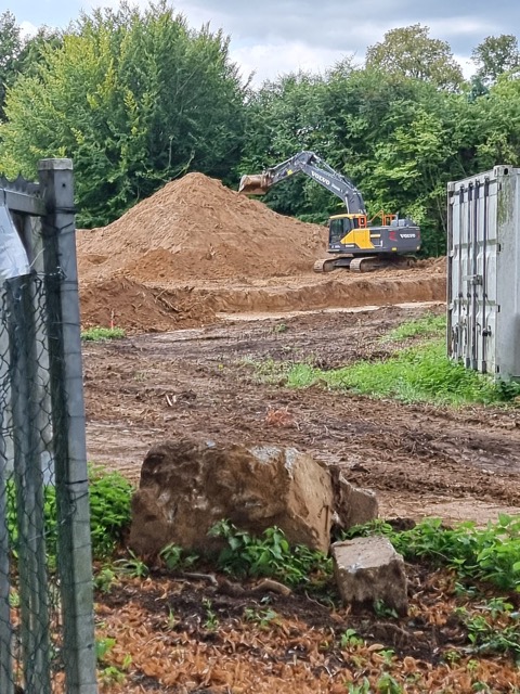 Graafmachines aan het werk